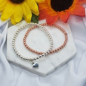 ⭐️ Handmade Silver, Gold and Rose-gold Hematite Gemstone Bracelets